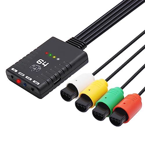 Jerilla N64 Wireless Controller Adapter Kompatibel mit Nintendo 64 Konsole, Bluetooth-Controller-Konverter Unterstützt 4 Joysticks für Xbox One S/Switch Pro/PS4/PS5-Controller Jerilla N64 Wireless Controller Adapter Kompatibel mit Nintendo 64 Konsole, Bluetooth-Controller-Konverter Unterstützt 4 Joysticks für Xbox One S/Switch Pro/PS4/PS5-Controller von Jerilla