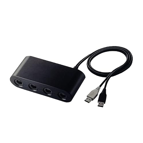 Jerilla NGC-Controller-Adapter für GameCube Controller, Konverter Unterstützt 4 GC Controller Gamepad Kompatibel mit Nintendo Wii U/Switch Konsole/PC von Jerilla