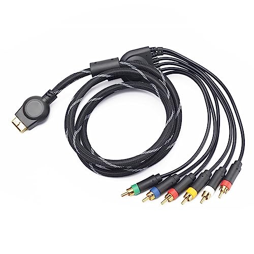 Jerilla PS2/PS3 Component AV-Kabel, 1.8m HD-Audio-Video-Kabel, 1080P Komponentenvideo RCA Kabel YPbPr-Ausgang für PS2/PS3-Konsole, HDTV, Monitor von Jerilla