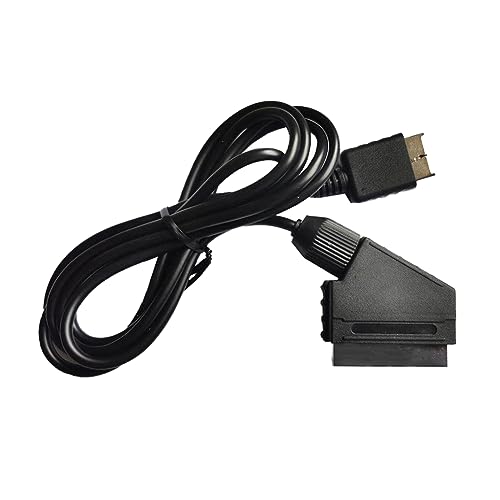 Jerilla PS2/PS3 SCART-Kabel, PS1 PS2 zu TV RGB Scart Kabel Adapter 1,8m Kabel Unterstützt PAL für PS3/PS2/PS1 Konsole, TV von Jerilla