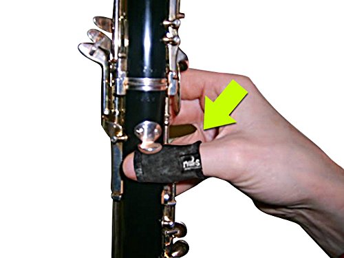NUBS Daumenschutz für Saxophon, Oboe, Klarinette und Holzblasinstrumente, gepolstertes Daumenauflagekissen mit zusätzlicher Kompression - Schutz vor schmerzhaften Blutergüssen und Blasen (L) von JerkFit