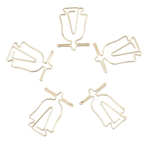 100 pcs Goldpapierklammern Schüttung, Orangenformpapier Clips niedliche Obst -Lesezeichenpapierklammern, kleine Mini -Multifunktions -Metallpapierklammern mit Aufbewahrungsbox für (Klimpern) von Jerliflyer