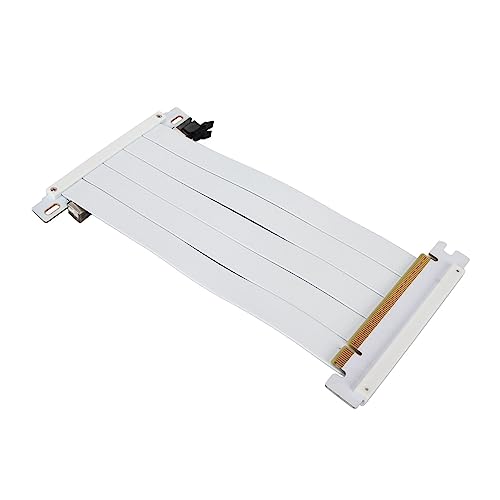 Jerys PCIE 4.0 X16 Riser-Kabel, Doppelseitiges Hochgeschwindigkeits-Grafikkarten-Verlängerungskabel 180 Grad für RX 7800 XT für RX 7600 (20 cm) von Jerys