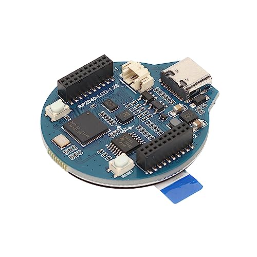 Jerys RP2040 MCU-Board-Ersatz, RP2040-Mikrocontroller-Board 1,28-Zoll-LCD für Büro von Jerys