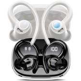 Bluetooth Kopfhörer Sport, in Ear Kopfhörer Kabellos Bluetooth 5.3 mit HD Mic, Herausragender Sound, 48 Std Spielzeit, Dual LED-Anzeige, Comfort Fit, IP7 Wasserdicht Ohrhörer für Sport mit Ohrhaken von Jesebang