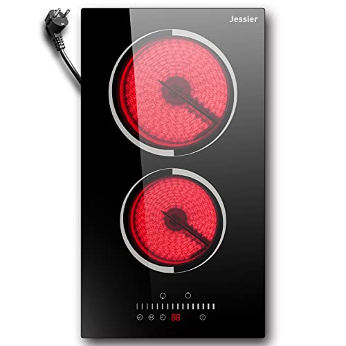 Glaskeramikkochfeld 2 Platten 3000W, Jessier Herdplatte 2 Kochfelder mit Stecker 30 cm, Kochplatten 2er Elektrisch Einbau, Timer, 9 Leistungsstufen, Kindersicherungen, Sensor Touch Glaskeramikkochfeld 2 Platten 3000W, Jessier Herdplatte 2 Kochfelder mit Stecker 30 cm, Kochplatten 2er Elektrisch Einbau, Timer, 9 Leistungsstufen, Kindersicherungen, Sensor Touch von Jessier