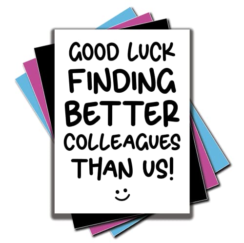 Jesting Jackass Good Luck Finding Colleagues Better Than Us Funny Leaving Work Card For Colleague New Job Bye Farewell Office Banter Joke Hilarious Fun C527 von Jesting Jackass