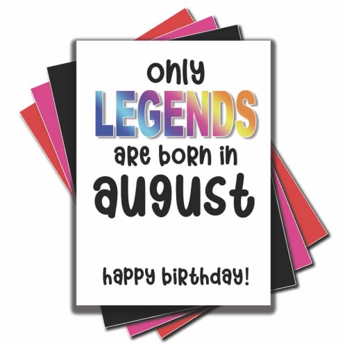 Jesting Jackass Lustige Geburtstagskarten "Only Legends Are Born In August", Geburtstagskarte für beste Freundin, Arbeitskollege, Witz, Comedy-Karte, Freund Pal C929 von Jesting Jackass