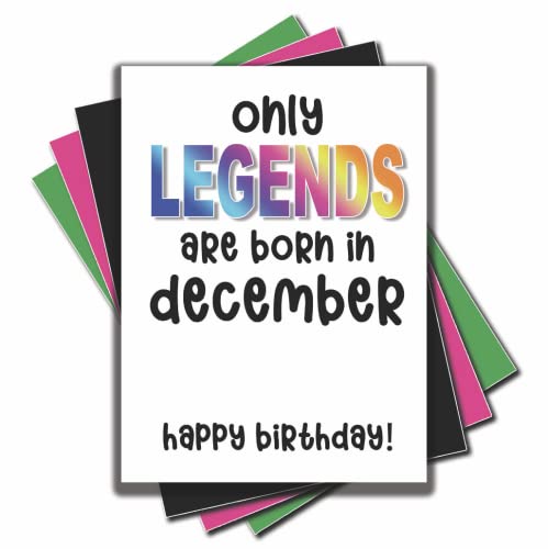 Jesting Jackass Lustige Geburtstagskarten "Only Legends Are Born In December" Happy Birthday Novelty Card Best Friend Work Kollege Witz Comedy Card Friend C933 von Jesting Jackass