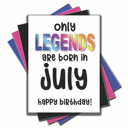 Jesting Jackass Lustige Geburtstagskarten "Only Legends Are Born In Juli", Happy Birthday, Neuheit, für beste Freundin, Arbeitskollege, Witz, Comedy-Karte, Freund Mate C928 von Jesting Jackass
