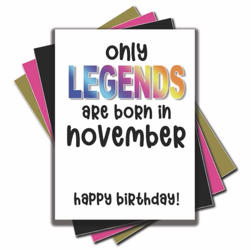 Jesting Jackass Lustige Geburtstagskarten "Only Legends Are Born In November" Happy Birthday Novelty Card Best Friend Work Kollege Witz Comedy Card Friend C932 von Jesting Jackass