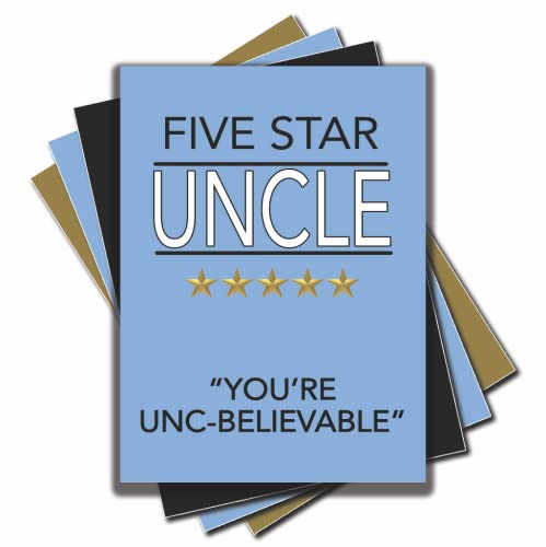 Jesting Jackass Lustige Karte für Onkel Fünf Star Uncle You're Unc Believable Oncle-Karten Bester Onkel Karte Lustige Onkel Geburtstagskarte Bruder Nichte Neffe C966 von Jesting Jackass