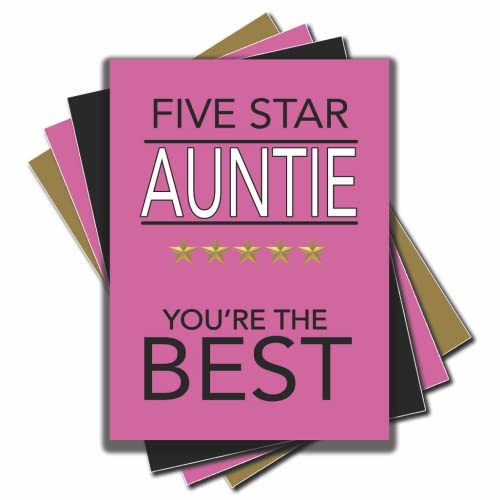 Jesting Jackass Lustige Karte für Tante Fünf Star Auntie You're The Best Auntie Karten Beste Tante Karte Lustige Tante Geburtstagskarte Schwester Nichte Neffe Liebe C967 von Jesting Jackass