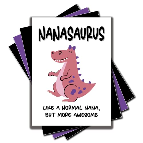 Jesting Jackass Nana Card Nanasaurus Dinosaurier-Grußkarte, lustige Karte für Oma Like A Normal Nana But More Awesome Best Nana Card Love Nana C1019 von Jesting Jackass