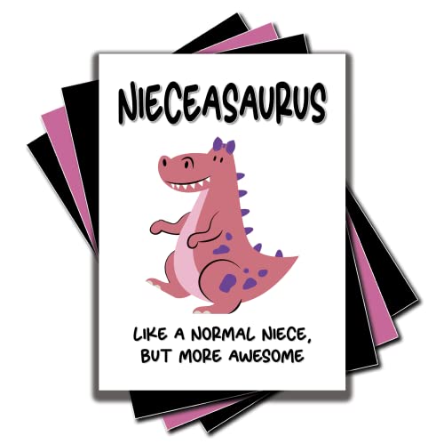Jesting Jackass Nieceasaurus Geburtstagskarte mit Dinosaurier-Motiv, lustige Karte für Nichte wie eine normale Nichte aber mehr, tolle beste Nichte, Liebe C1019 von Jesting Jackass