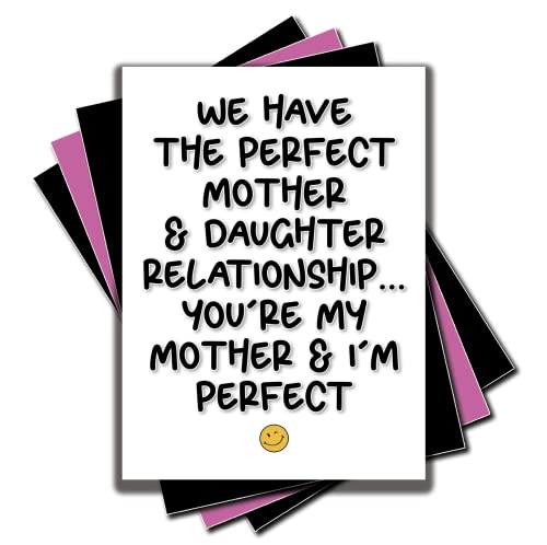 Lustige Geburtstagskarte "Mum I'm Perfect", Aufschrift "We Have The Perfect Mother Daughter" Beziehung, Spaß, Banter, frech sarkastisch C806 von Jesting Jackass