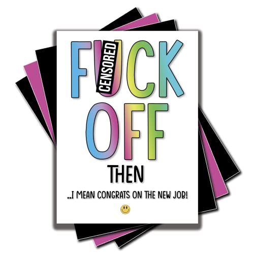 Lustige Grußkarte mit englischer Aufschrift "Fuck Off Then Sorry You're Leaving", lustige Grußkarte zum Abschied, Arbeit, Büro, Bankter, Neuheit, Kollegenkarten, Witze C831 von Jesting Jackass
