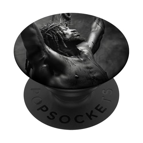 Schwarzer Jesus, Christentum, Kirche, Christus, Jesus PopSockets Klebender PopGrip von Jesus Christus