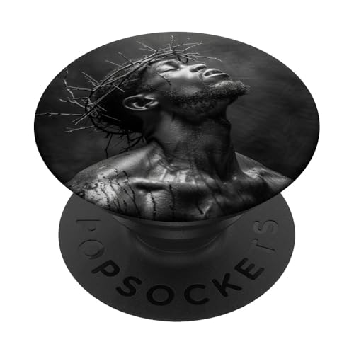 Schwarzer Jesus, Christentum, Kirche, Christus, Jesus PopSockets Klebender PopGrip von Jesus Christus