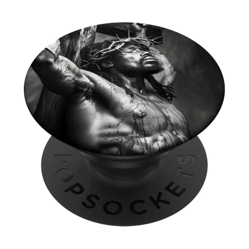 Schwarzer Jesus, Christentum, Kirche, Christus, Jesus PopSockets Klebender PopGrip Schwarzer Jesus, Christentum, Kirche, Christus, Jesus PopSockets Klebender PopGrip von Jesus Christus