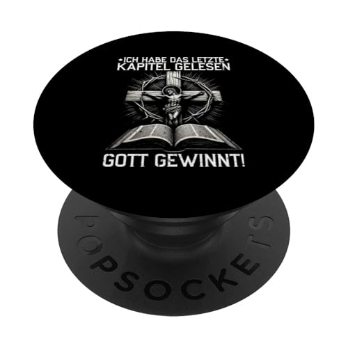 Ich Habe Das Letzte Kapitel Gelesen Gott Gewinnt Christlich PopSockets Klebender PopGrip von Jesus Gott Kirche Bibelleser Gebet Gottesdienst