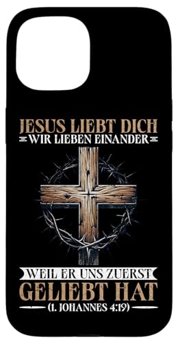 Jesus Christlich Gott Katholiken Gläubiger Gottesdienst Hülle für iPhone 15 von Jesus Gott Kirche Bibelleser Gebet Gottesdienst