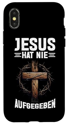 Jesus Hat Nie Aufgegeben Katholiken Christliches Zitat Hülle für iPhone X/XS von Jesus Gott Kirche Bibelleser Gebet Gottesdienst