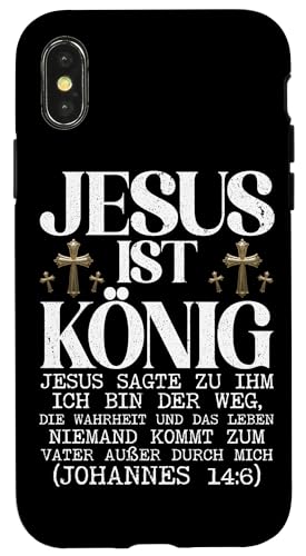 Jesus Ist König Jesus Christlich Katholiken Kirche Gläubiger Hülle für iPhone X/XS von Jesus Gott Kirche Bibelleser Gebet Gottesdienst