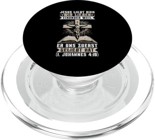 Jesus Liebt Dich Christlich Gläubige Bibelstudium Gott PopSockets PopGrip für MagSafe von Jesus Gott Kirche Bibelleser Gebet Gottesdienst