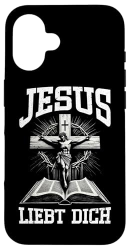 Jesus Liebt Dich Gott Christlich Katholiken Gebet Christen Hülle für iPhone 16 von Jesus Gott Kirche Bibelleser Gebet Gottesdienst