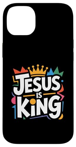 Christen Kreuz Outfit für Glaube und Bibel als Jesus is King Hülle für iPhone 14 Plus Christen Kreuz Outfit für Glaube und Bibel als Jesus is King Hülle für iPhone 14 Plus von Jesus Outfit Bibel GlaubenGott Kirche Herren Damen