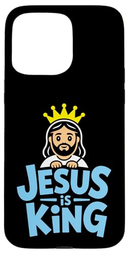 Christen Kreuz Outfit für Glaube und Bibel als Jesus is King Hülle für iPhone 15 Pro Max von Jesus Outfit Bibel GlaubenGott Kirche Herren Damen