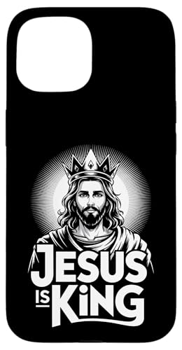 Christen Kreuz Outfit für Glaube und Bibel als Jesus is King Hülle für iPhone 15 Christen Kreuz Outfit für Glaube und Bibel als Jesus is King Hülle für iPhone 15 von Jesus Outfit Bibel GlaubenGott Kirche Herren Damen
