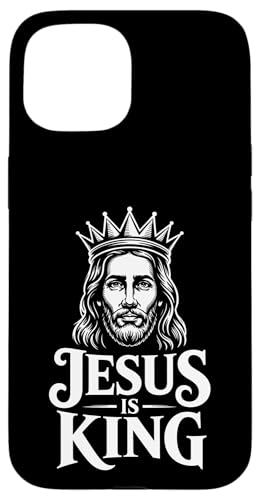 Christen Kreuz Outfit für Glaube und Bibel als Jesus is King Hülle für iPhone 15 Christen Kreuz Outfit für Glaube und Bibel als Jesus is King Hülle für iPhone 15 von Jesus Outfit Bibel GlaubenGott Kirche Herren Damen