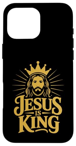 Christen Kreuz Outfit für Glaube und Bibel als Jesus is King Hülle für iPhone 16 Pro Max Christen Kreuz Outfit für Glaube und Bibel als Jesus is King Hülle für iPhone 16 Pro Max von Jesus Outfit Bibel GlaubenGott Kirche Herren Damen