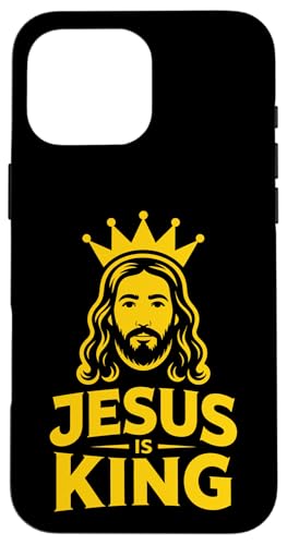 Christen Kreuz Outfit für Glaube und Bibel als Jesus is King Hülle für iPhone 16 Pro Max Christen Kreuz Outfit für Glaube und Bibel als Jesus is King Hülle für iPhone 16 Pro Max von Jesus Outfit Bibel GlaubenGott Kirche Herren Damen