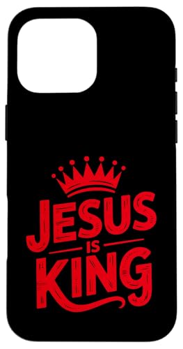 Christen Kreuz Outfit für Glaube und Bibel als Jesus is King Hülle für iPhone 16 Pro Max Christen Kreuz Outfit für Glaube und Bibel als Jesus is King Hülle für iPhone 16 Pro Max von Jesus Outfit Bibel GlaubenGott Kirche Herren Damen