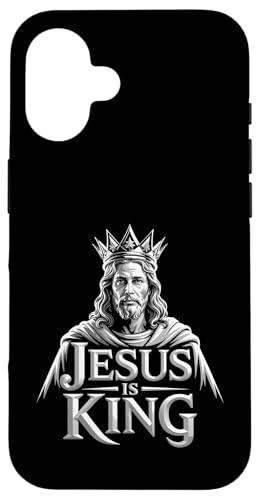 Christen Kreuz Outfit für Glaube und Bibel als Jesus is King Hülle für iPhone 16 Christen Kreuz Outfit für Glaube und Bibel als Jesus is King Hülle für iPhone 16 von Jesus Outfit Bibel GlaubenGott Kirche Herren Damen