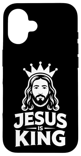 Christen Kreuz Outfit für Glaube und Bibel als Jesus is King Hülle für iPhone 16 Christen Kreuz Outfit für Glaube und Bibel als Jesus is King Hülle für iPhone 16 von Jesus Outfit Bibel GlaubenGott Kirche Herren Damen