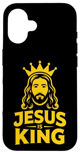 Christen Kreuz Outfit für Glaube und Bibel als Jesus is King Hülle für iPhone 16 Christen Kreuz Outfit für Glaube und Bibel als Jesus is King Hülle für iPhone 16 von Jesus Outfit Bibel GlaubenGott Kirche Herren Damen