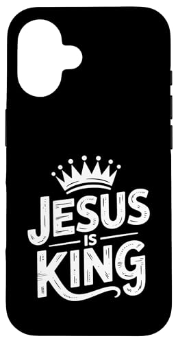 Christen Kreuz Outfit für Glaube und Bibel als Jesus is King Hülle für iPhone 16 Christen Kreuz Outfit für Glaube und Bibel als Jesus is King Hülle für iPhone 16 von Jesus Outfit Bibel GlaubenGott Kirche Herren Damen