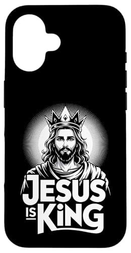 Christen Kreuz Outfit für Glaube und Bibel als Jesus is King Hülle für iPhone 16 Christen Kreuz Outfit für Glaube und Bibel als Jesus is King Hülle für iPhone 16 von Jesus Outfit Bibel GlaubenGott Kirche Herren Damen