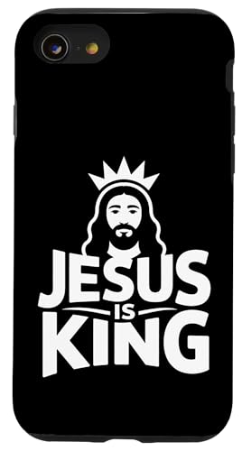 Christen Kreuz Outfit für Glaube und Bibel als Jesus is King Hülle für iPhone SE (2020) / 7 / 8 von Jesus Outfit Bibel GlaubenGott Kirche Herren Damen