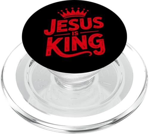 Christen Kreuz Outfit für Glaube und Bibel als Jesus is King PopSockets PopGrip für MagSafe Christen Kreuz Outfit für Glaube und Bibel als Jesus is King PopSockets PopGrip für MagSafe von Jesus Outfit Bibel GlaubenGott Kirche Herren Damen
