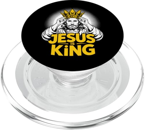 Christen Kreuz Outfit für Glaube und Bibel als Jesus is King PopSockets PopGrip für MagSafe Christen Kreuz Outfit für Glaube und Bibel als Jesus is King PopSockets PopGrip für MagSafe von Jesus Outfit Bibel GlaubenGott Kirche Herren Damen