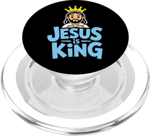 Christen Kreuz Outfit für Glaube und Bibel als Jesus is King PopSockets PopGrip für MagSafe Christen Kreuz Outfit für Glaube und Bibel als Jesus is King PopSockets PopGrip für MagSafe von Jesus Outfit Bibel GlaubenGott Kirche Herren Damen