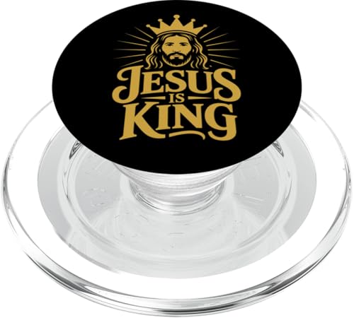 Christen Kreuz Outfit für Glaube und Bibel als Jesus is King PopSockets PopGrip für MagSafe Christen Kreuz Outfit für Glaube und Bibel als Jesus is King PopSockets PopGrip für MagSafe von Jesus Outfit Bibel GlaubenGott Kirche Herren Damen