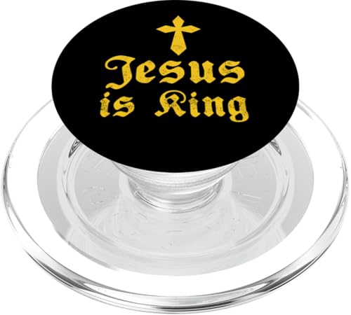 Christen Kreuz Outfit für Glaube und Bibel als Jesus is King PopSockets PopGrip für MagSafe Christen Kreuz Outfit für Glaube und Bibel als Jesus is King PopSockets PopGrip für MagSafe von Jesus Outfit Bibel GlaubenGott Kirche Herren Damen