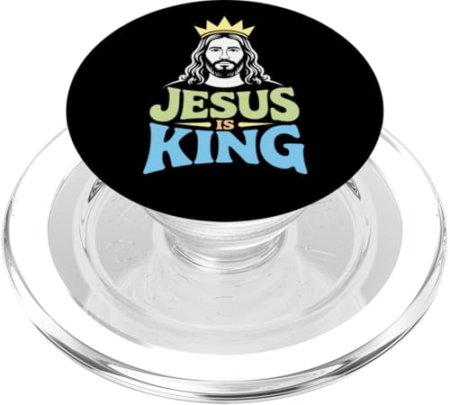 Christen Kreuz Outfit für Glaube und Bibel als Jesus is King PopSockets PopGrip für MagSafe Christen Kreuz Outfit für Glaube und Bibel als Jesus is King PopSockets PopGrip für MagSafe von Jesus Outfit Bibel GlaubenGott Kirche Herren Damen