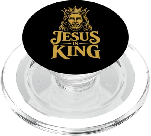 Christen Kreuz Outfit für Glaube und Bibel als Jesus is King PopSockets PopGrip für MagSafe Christen Kreuz Outfit für Glaube und Bibel als Jesus is King PopSockets PopGrip für MagSafe von Jesus Outfit Bibel GlaubenGott Kirche Herren Damen